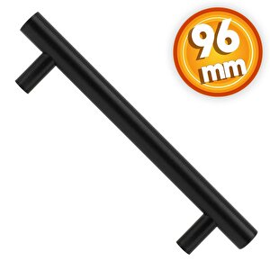 Gül Boylu Mobilya Dolap Kapak Çekmece Kulpu Kulbu 96 Mm Mat Siyah Metal Kulp 10 Adet