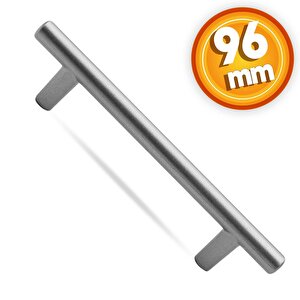 Gül Boylu Çekmece Dolap Kapak Kulpu Kulbu 96 Mm Mat Krom Metal Kulp 10 Adet