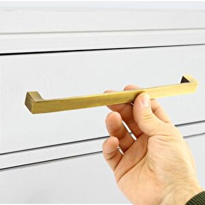 Düz Eskitme Antik Sarı Bihter Metal 224 Mm Mobilya Mutfak Çekmece Dolap Dolabı Kulpu Kulbu Kulpları
