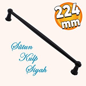 Sütun Mobilya Mutfak Dolabı Çekmece Dolap Kapak Kulpu Kulbu Metal 224 Mm Siyah Kulp