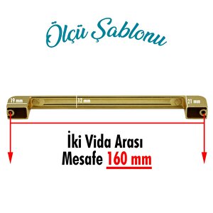 Gölcük Oval Mobilya Mutfak Dolabı Çekmece Dolap Kapak Kulpu Kulbu Gold 160 Mm Metal Kulp