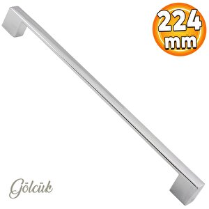Gölcük Düz Mobilya Mutfak Dolabı Çekmece Dolap Kapak Kulpu Kulbu Krom 224 Mm Metal Kulp