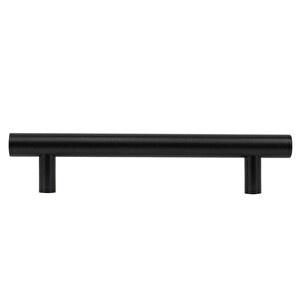 Gül Boylu Mobilya Dolap Kapak Çekmece Kulpu Kulbu 128 Mm Mat Siyah Metal Kulp 10 Adet