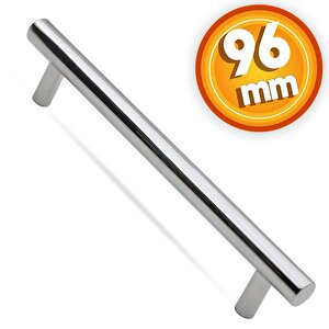 10 Adet Gül Boylu Mobilya Mutfak Dolap Çekmece Dolabı Metal Kulpu Kulbu Kulpları Parlak Krom 96 Mm