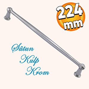Sütun Mobilya Mutfak Dolabı Çekmece Dolap Kapak Kulbu Kulpu Metal 224 Mm Krom Kulp