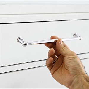 Sütun Mobilya Mutfak Dolabı Çekmece Dolap Kapak Kulbu Kulpu Metal 224 Mm Krom Kulp