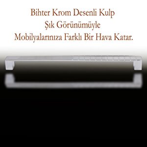 Bihter Mobilya Mutfak Dolabı Çekmece Dolap Kapak Kulpu Kulbu Metal Kulpları Siyah (224 Mm-22.4 Cm)