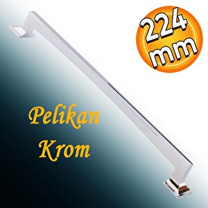 Pelikan Mobilya Mutfak Dolabı Çekmece Dolap Kapak Kulpu Düz Metal Kulp Kulbu Kulpu 224 Mm Krom