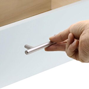 Gül Boylu Çekmece Dolap Kapak Kulpu Kulbu 128 Mm Mat Krom Metal Kulp 10 Adet