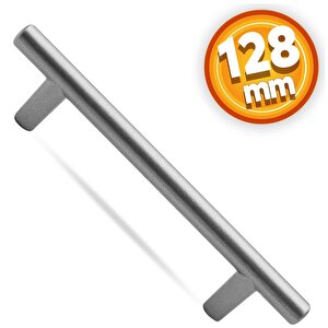Gül Boylu Çekmece Dolap Kapak Kulpu Kulbu 128 Mm Mat Krom Metal Kulp 10 Adet