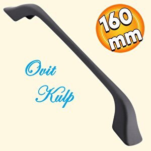 Ovit Mobilya Mutfak Dolabı Çekmece Dolap Kapak Kulpu Kulbu 160 Mm Siyah Metal Kulp