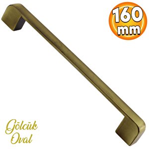 Gölcük Oval Mobilya Mutfak Dolabı Çekmece Dolap Kapak Kulpu Kulbu Antik Sarı 160 Mm Metal Kulp