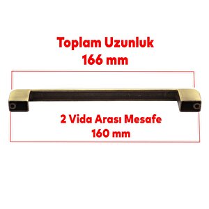 Gölcük Oval Mobilya Mutfak Dolabı Çekmece Dolap Kapak Kulpu Kulbu Antik Sarı 160 Mm Metal Kulp