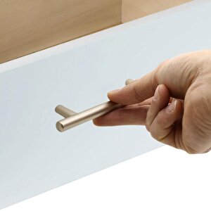 Gül Boylu Çekmece Dolap Kapak Kulpu Kulbu 128 Mm Saten Metal Kulp 10 Adet