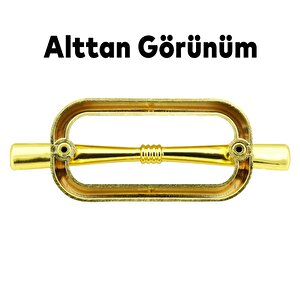 Küçük Zümre Mobilya Çekmece Mutfak Dolap Dolabı Kulpu Kulbu (96 Mm-9.6 Cm) Gold Sert Plastik Kulp