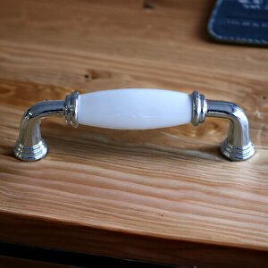 Gül Gerçek Porselen Beyaz 96 Mm Kulplar Mobilya Mutfak Dolabı Çekmece Dolap Kapak Kulpu Kulbu 9.6 Cm