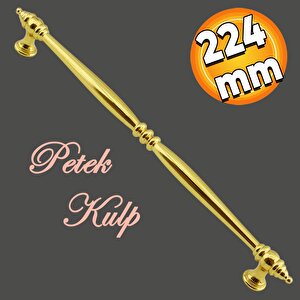 Petek Mobilya Mutfak Dolabı Çekmece Dolap Kapak Kulpu Düz Metal Kulbu Kulp Kulpları 224 Mm Altın
