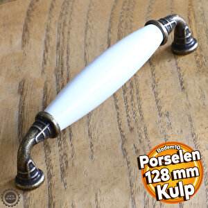 Gül Gerçek Porselen Antik Sarı 128 Mm Kulplar Mobilya Mutfak Dolabı Çekmece Dolap Kapak Kulpu Kulbu