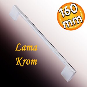 Yeni Lama Mobilya Mutfak Dolabı Çekmece Dolap Kapak Kulpu Kulbu 160 Mm Krom Metal Kulp