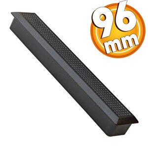 Monte Mobilya Çekmece Dolap Kapak Kulpu Plastik Siyah Kulp 96 Mm