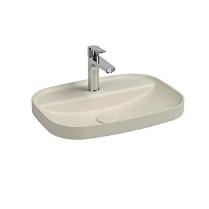 Isvea Infinity İnset Batarya Delikli Lavabo 55cm Fil Dişi