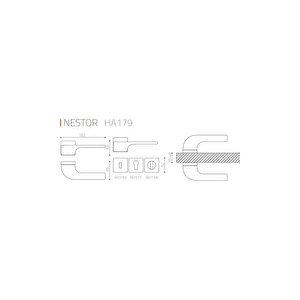 Nestor Füme - Wc Rozetli Kapı Kolu - Hha179ro11w Bbn