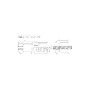 Nestor Saten - Oda Rozetli Kapı Kolu - Hha179ro11n Nb