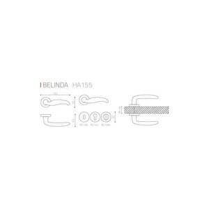Belında Antik - Wc Rozetli Kapı Kolu - Hha155ro14w Abm