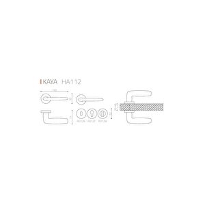 Kaya Saten - Oda Rozetli Kapı Kolu - Hha112ro12n Nb