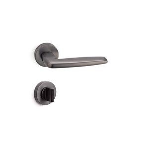 Kaya Füme - Wc Rozetli Kapı Kolu - Hha112ro12w Bbn