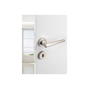 Donıt Saten - Yale Rozetli Kapı Kolu - Hha211ro12y Nb