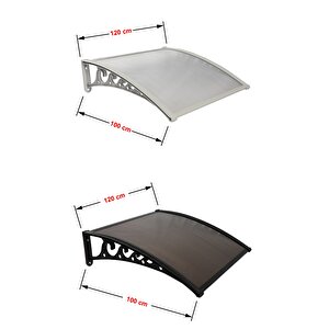 Yapısan Plastik Ayak 6mm Levhalı Pratik Sundurma Kanopi 100x120 Cm Antrasit Gri