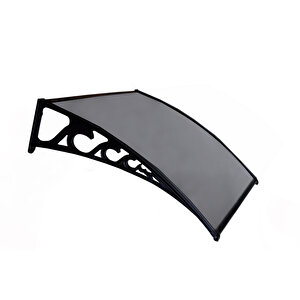 Plastik Ayak 6mm Levhalı Pratik Sundurma Kanopi 100x150 Cm Antrasit Gri