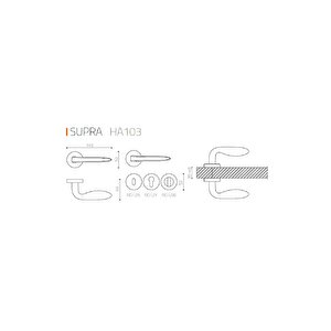 Supra Rozetli̇ Kapı Kolu Krom Renk Yale