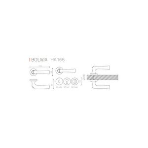 Bolıvıa Altın - Yale Rozetli Kapı Kolu - Hha166ro14y Gl