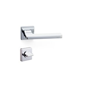 Larıssa Krom Beyaz - Wc Rozetli Kapı Kolu - Hha100ro11w Cr-cr/al7