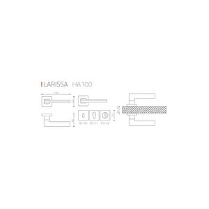 Larıssa Krom Beyaz - Wc Rozetli Kapı Kolu - Hha100ro11w Cr-cr/al7