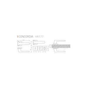 Concordıa Saten - Wc Rozetli Kapı Kolu - Hha177ro11w Nb