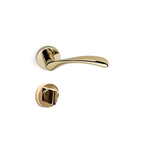 Perle Altın - Wc Rozetli Kapı Kolu - Hha119ro12w Gl