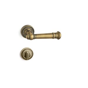 Fıgaro Rozetli Kapı Kolu Antik Rengi Wc - Hha235ro14w Abm