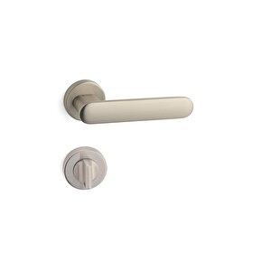 Sınus Rozetli Kapı Kolu Saten Rengi Wc - Hha227ro12w Nbm