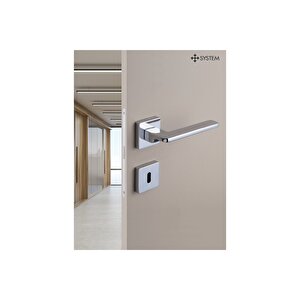 Gıada Krom - Wc Rozetli Kapı Kolu - Hha110ro11w Cr