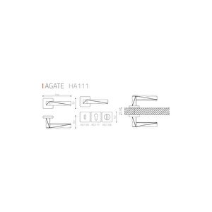 Agate Antik - Wc Rozetli Kapı Kolu - Hha111ro11w Abm