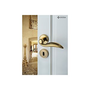 Dıana Altın - Yale Rozetli Kapı Kolu - Hha126ro14y Gl