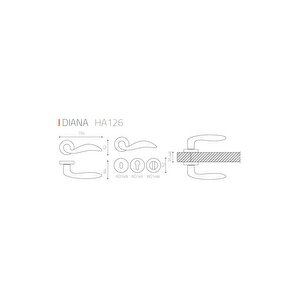 Dıana Antik - Yale Rozetli Kapı Kolu - Hha126ro14y Abm