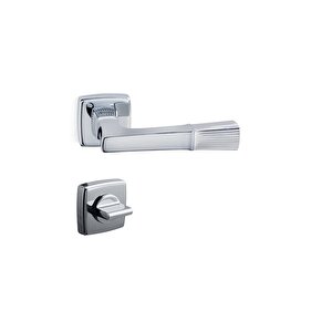 Lucına Krom - Wc Rozetli Kapı Kolu - Hha134ro13w Cr