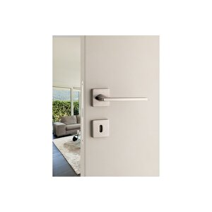 Slım Siyah - Oda Rozetli Kapı Kolu - Hha208ro11n Al6