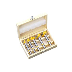 5 Parça Freze Tas Menteşe Yuva Açma Seti Ahşap Delme Çantalı Set