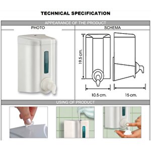 Clean Style F4t Hazneli Köpük Sabun Dispenseri Aparatı 1000 Ml Şeffaf