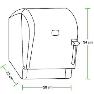 Clean Style K8t Levercut Manuel  Rulo Kağıt Havlu Dispenseri Aparatı Şeffaf